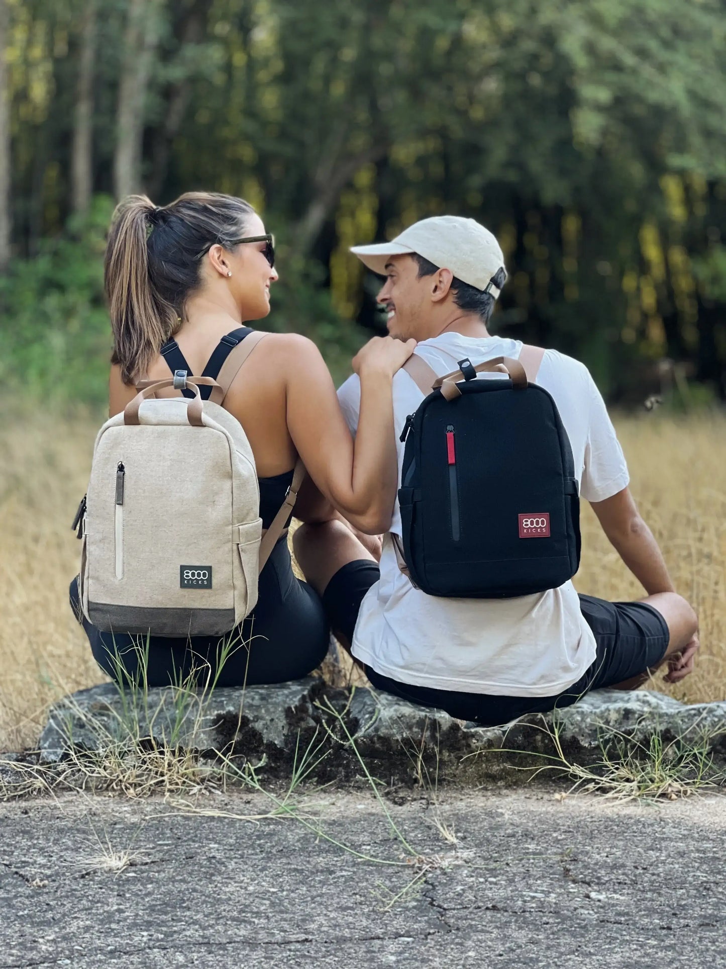 Hemp Backpack in Dark Green - 15L